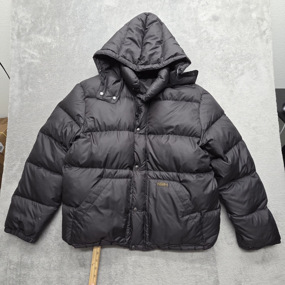 Polo By Ralph Lauren Jacket Mens XL Black Puffer Hooded Lined Insulated